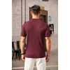 image:imageCOOFANDY Mens Zipper Polo Shirts Short Sleeve Ribbed Knit Polo T Shirts Fashion Casual Golf ShirtsWine Red