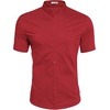 image:imageCOOFANDY Muscle Fit Dress Shirts for Men Banded Collar Casual Button Down ShirtsBright Red