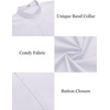 image:imageCOOFANDY Muscle Fit Dress Shirts for Men Banded Collar Casual Button Down ShirtsWhite