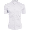 image:imageCOOFANDY Muscle Fit Dress Shirts for Men Banded Collar Casual Button Down ShirtsWhite