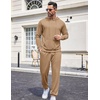 image:imageCOOFANDY Sweatsuits for Men 2 Piece Tracksuit Casual Athletic Jogging Suit Hooded SetKhaki