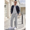 image:imageCOOFANDY Sweatsuits for Men 2 Piece Tracksuit Casual Athletic Jogging Suit Hooded SetLight Grey