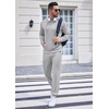 image:imageCOOFANDY Sweatsuits for Men 2 Piece Tracksuit Casual Athletic Jogging Suit Hooded SetLight Grey