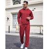 image:imageCOOFANDY Sweatsuits for Men 2 Piece Tracksuit Casual Athletic Jogging Suit Hooded SetRed