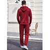 image:imageCOOFANDY Sweatsuits for Men 2 Piece Tracksuit Casual Athletic Jogging Suit Hooded SetWine Red