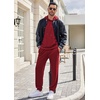 image:imageCOOFANDY Sweatsuits for Men 2 Piece Tracksuit Casual Athletic Jogging Suit Hooded SetWine Red