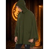 image:imageCOOFANDY Unisex Casual Hooded Poncho Cape Cloak Fashion Coat Hoodie Pullover with PocketArmy Green