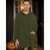 image:imageCOOFANDY Unisex Casual Hooded Poncho Cape Cloak Fashion Coat Hoodie Pullover with PocketArmy Green