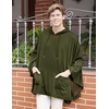 image:imageCOOFANDY Unisex Casual Hooded Poncho Cape Cloak Fashion Coat Hoodie Pullover with PocketArmy Green