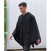 image:imageCOOFANDY Unisex Casual Hooded Poncho Cape Cloak Fashion Coat Hoodie Pullover with PocketBlack