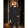 image:imageCOOFANDY Unisex Casual Hooded Poncho Cape Cloak Fashion Coat Hoodie Pullover with PocketBlack