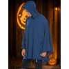 image:imageCOOFANDY Unisex Casual Hooded Poncho Cape Cloak Fashion Coat Hoodie Pullover with PocketDark Blue