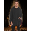 image:imageCOOFANDY Unisex Casual Hooded Poncho Cape Cloak Fashion Coat Hoodie Pullover with PocketDark Grey