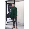 image:imageCOOFANDY Unisex Casual Hooded Poncho Cape Cloak Fashion Coat Hoodie Pullover with PocketGreen Black