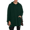 image:imageCOOFANDY Unisex Casual Hooded Poncho Cape Cloak Fashion Coat Hoodie Pullover with PocketGreen Black