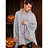 image:imageCOOFANDY Unisex Casual Hooded Poncho Cape Cloak Fashion Coat Hoodie Pullover with PocketGrey