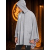 image:imageCOOFANDY Unisex Casual Hooded Poncho Cape Cloak Fashion Coat Hoodie Pullover with PocketGrey