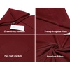 image:imageCOOFANDY Unisex Casual Hooded Poncho Cape Cloak Fashion Coat Hoodie Pullover with PocketWine Red