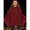 image:imageCOOFANDY Unisex Casual Hooded Poncho Cape Cloak Fashion Coat Hoodie Pullover with PocketWine Red