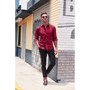 image:imageCoofandy Mens CasualWine Red