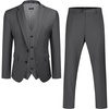 image:imageCOOFANDY Dress Suits for Men Two Button Slim Fit Suit Tuxedo Suit Jacket Wedding Jacket Blazer Suit Dark Grey XXL