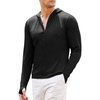 image:imageCOOFANDY FullZip Mens Lightweight Hoodie UPF 50  Breathable Sun Protection Jacket with Pockets for Golf Fishing HikingBlack