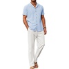 Light Blue Shirt/White Pants