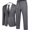 image:imageCOOFANDY Men 2 Piece Suits One Button Blazer Jacket Tuxedo Slim Fit Suit Pant Grey XXLarge