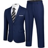 image:imageCOOFANDY Mens 2 Piece Wedding Suit Slim Fit Dress Suits 2 Button Blazer Jacket Pant for Business Dinner Party Prom