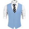image:imageCOOFANDY Mens Business Suit Vest Casual Dress Vest Slim Fit Formal WaistcoatSky Blue
