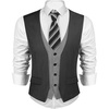 image:imageCOOFANDY Mens Business Suit Vest Layered Plaid Dress Vest Waistcoat for WeddingParty