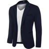 image:imageCOOFANDY Mens Casual Blazer Jacket Slim Fit Sports Coat Business Suit Jackets One ButtonNavy Blue