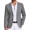 image:imageCOOFANDY Mens Casual Blazer Knit Sport Coat Lightweight Two Button Suit JacketGrey
