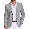 image:imageCOOFANDY Mens Casual Blazer Knit Sport Coat Lightweight Two Button Suit JacketLight Grey