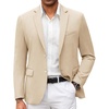 image:imageCOOFANDY Mens Casual Blazer Slim Fit Suit Jacket Lightweight Knit Sport Coat Two Button Blazer JacketLight Khaki