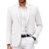 image:imageCOOFANDY Mens Casual Blazer Slim Fit Suit Jacket Lightweight Knit Sport Coat Two Button Blazer JacketWhite
