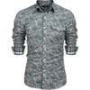 image:imageCOOFANDY Mens Casual Button Down Shirts Stretch Short Sleeve Business Dress Shirt with PocketGreen