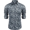 image:imageCOOFANDY Mens Casual Button Down Shirts Stretch Short Sleeve Business Dress Shirt with PocketPattern 2