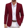 image:imageCOOFANDY Mens Casual Knit Blazer Two Button Lightweight Sport Coats Suit JacketWine Red