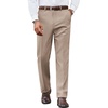 image:imageCOOFANDY Mens Dress Pants Regular Fit Flat Front Pant Expandable Waist Casual SlacksKhaki
