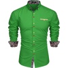 image:imageCOOFANDY Mens Dress Shirt Long Sleeve Casual Button Down Paisley Shirts Party Wedding Dress ShirtGreen