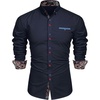 image:imageCOOFANDY Mens Dress Shirt Long Sleeve Casual Button Down Paisley Shirts Party Wedding Dress ShirtNavy