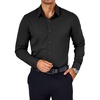 image:imageCOOFANDY Mens Dress Shirts Wrinkle Free Long Sleeve Button Down Shirts Formal Business ShirtBlack