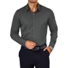 image:imageCOOFANDY Mens Dress Shirts Wrinkle Free Long Sleeve Button Down Shirts Formal Business ShirtDark Grey