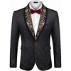 image:imageCOOFANDY Mens Floral Suit Jacket Shawl Lapel Slim Fit Stylish Blazer Dress Suit Prom Party Wedding Blazer