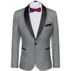 image:imageCOOFANDY Mens Floral Tuxedo Suit Jacket Slim Fit Dinner Jacket Party Prom Wedding Blazer JacketsGrey