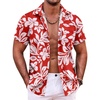 image:imageCOOFANDY Mens Hawaiian Shirt Short Sleeve Button Down Shirts Tropical Summer Beach Shirts Casual Floral Aloha ShirtsAredwhite Floral