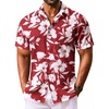 Wine Red - White Flower