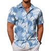Light Blue Palm Leaves