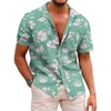 Light Green / White Floral